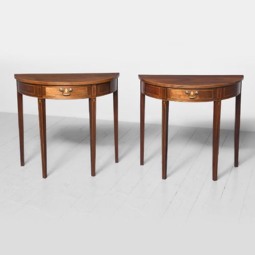 Pair of Demi-lune Side Tables