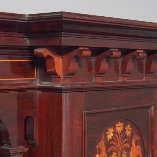 VICTORIAN INLAID MAHOGANY SIDE CABINET BY GILLOWS - ADDITIONAL PHOTO 2