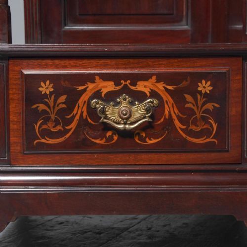 VICTORIAN INLAID MAHOGANY SIDE CABINET BY GILLOWS - ADDITIONAL PHOTO 8