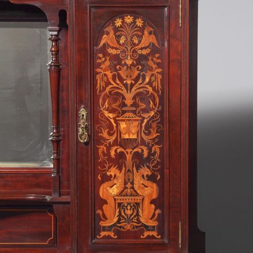 VICTORIAN INLAID MAHOGANY SIDE CABINET BY GILLOWS - ADDITIONAL PHOTO 11