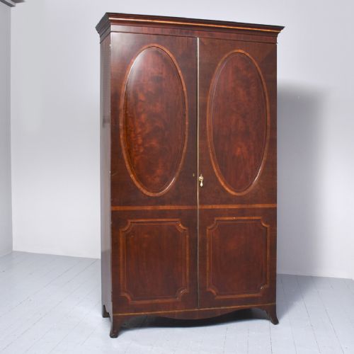 Inlaid Two Door Georgian Style Wardrobe