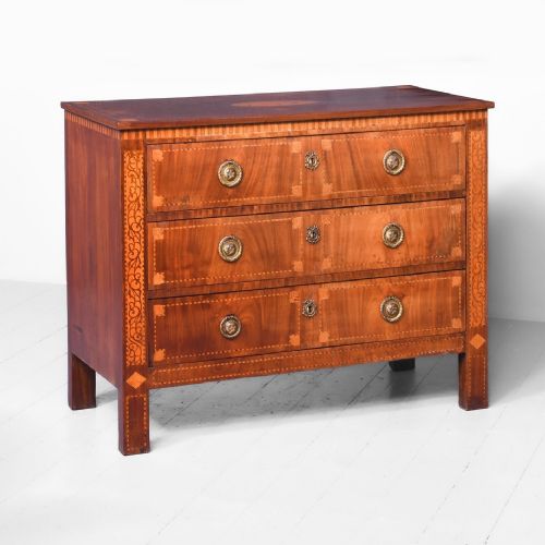 Early 19th Century Inlaid Mahogany Dutch Commode