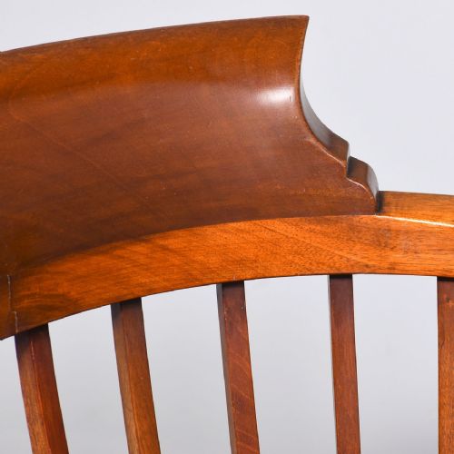 19TH CENTURY MAHOGANY REVOLVING OFFICE CHAIR - ADDITIONAL PHOTO 5
