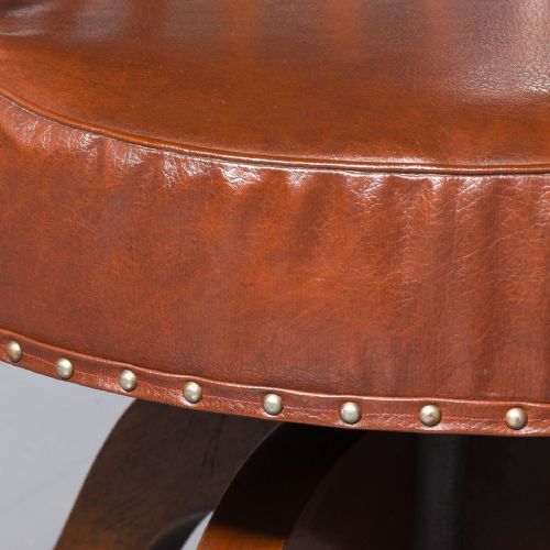 19TH CENTURY MAHOGANY REVOLVING OFFICE CHAIR - ADDITIONAL PHOTO 6