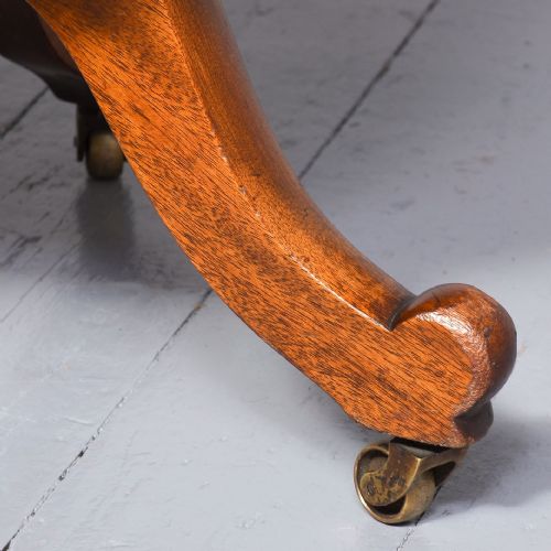 19TH CENTURY MAHOGANY REVOLVING OFFICE CHAIR - ADDITIONAL PHOTO 7