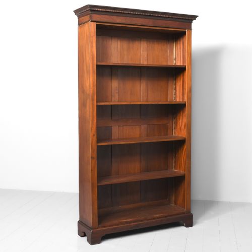 Georgian Style Tall Mahogany Open Bookcase
