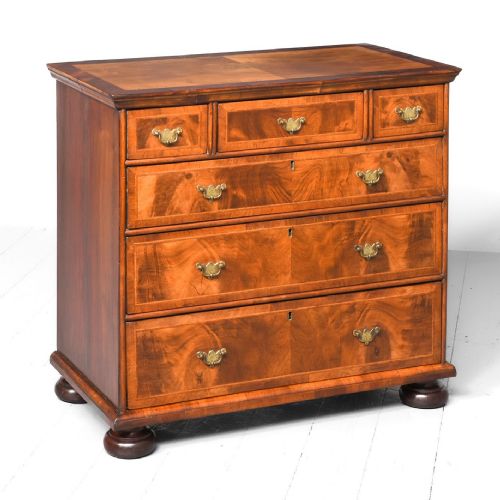 George I Style Inlaid Walnut Chest of Drawers