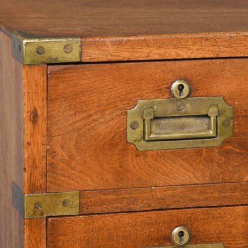 fig 1. 2-Part Mahogany Secretaire Military Chest by G. Kane, Dublin in Exceptional Condition