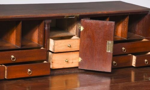 RARE GILES GRENDEY MAHOGANY BUREAU - ADDITIONAL PHOTO 8
