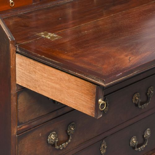 RARE GILES GRENDEY MAHOGANY BUREAU - ADDITIONAL PHOTO 9