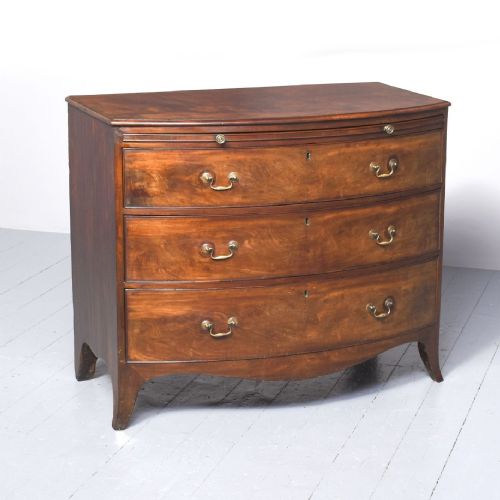 Superb Quality Georgian Bow Front Chest of Desirable Proportions