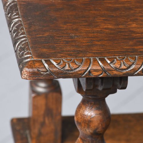 LARGE FINELY CARVED VICTORIAN OAK MONKS BENCH - ADDITIONAL PHOTO 3