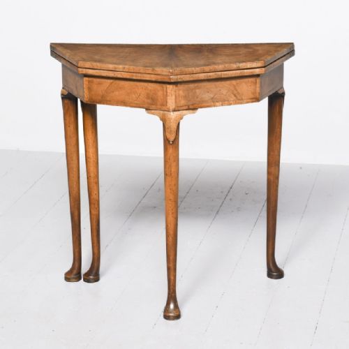 George II Style Walnut Card Table