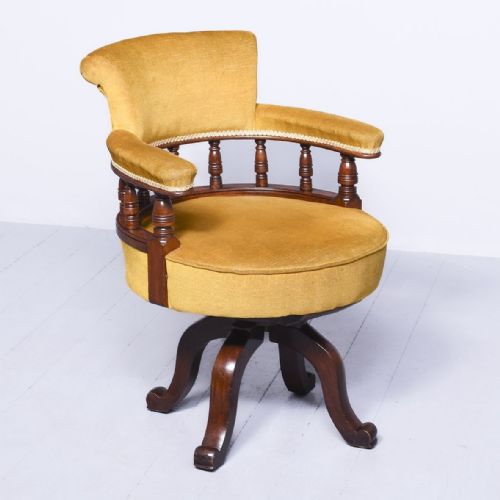 Victorian Mahogany Swivel Desk Chair