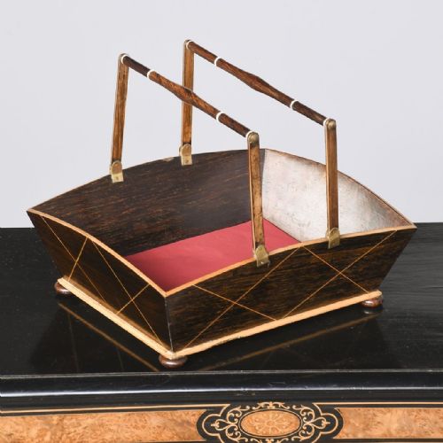 FRENCH ROSEWOOD SEWING BASKET - ADDITIONAL PHOTO 1