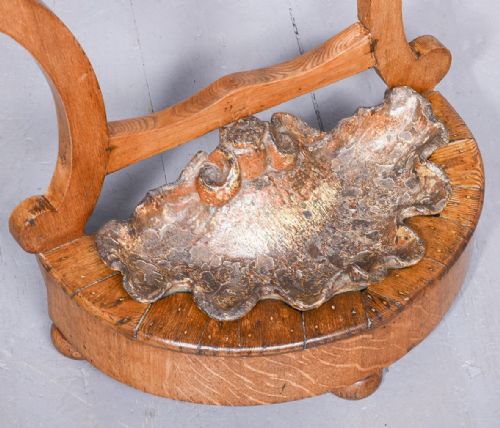 ART NOUVEAU BRASS AND OAK STICK STAND - ADDITIONAL PHOTO 1