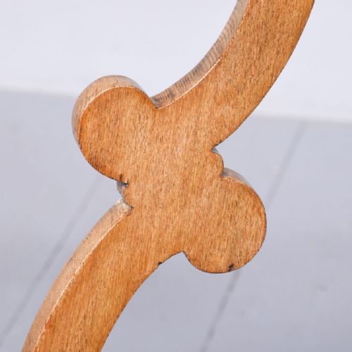ART NOUVEAU BRASS AND OAK STICK STAND - ADDITIONAL PHOTO 3