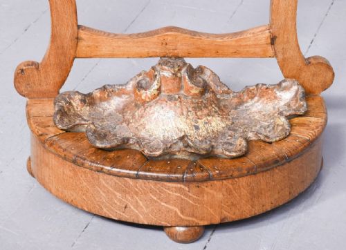 ART NOUVEAU BRASS AND OAK STICK STAND - ADDITIONAL PHOTO 4