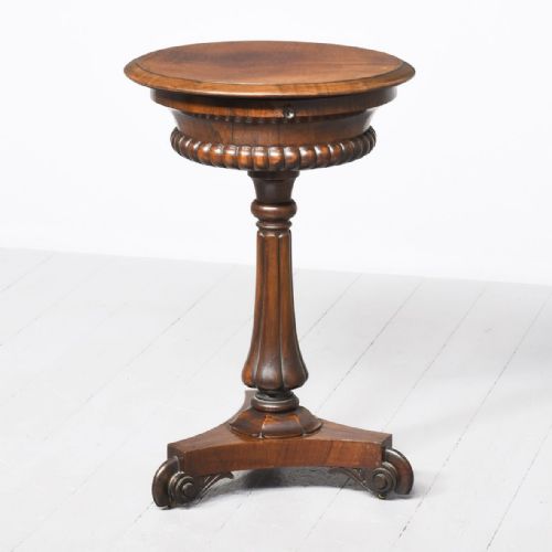 william iv rosewood work table - CATEGORY: ANTIQUE TABLES - DATED 19TH CENTURY
