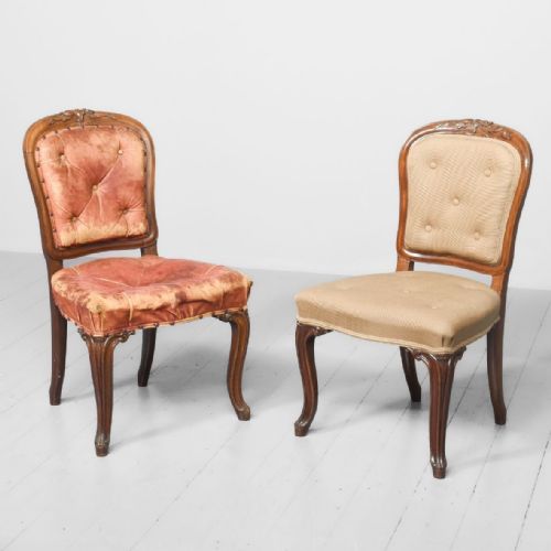 SET OF 9 CARVED DINING CHAIRS