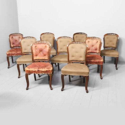 SET OF 9 CARVED DINING CHAIRS - ADDITIONAL PHOTO 1