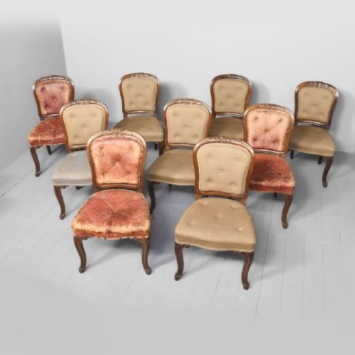 SET OF 9 CARVED DINING CHAIRS - ADDITIONAL PHOTO 2