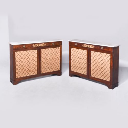 Pair of George IV Marble Top Side Cabinets
