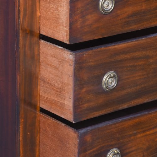 RARE PAIR OF ORIGINAL VICTORIAN MAHOGANY WELLINGTON CHESTS - ADDITIONAL PHOTO 4