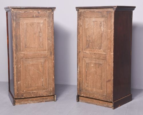RARE PAIR OF ORIGINAL VICTORIAN MAHOGANY WELLINGTON CHESTS - ADDITIONAL PHOTO 6