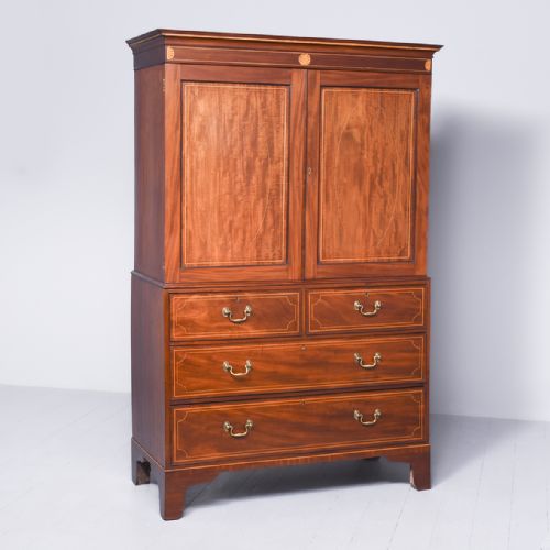 George III Inlaid Linen Press