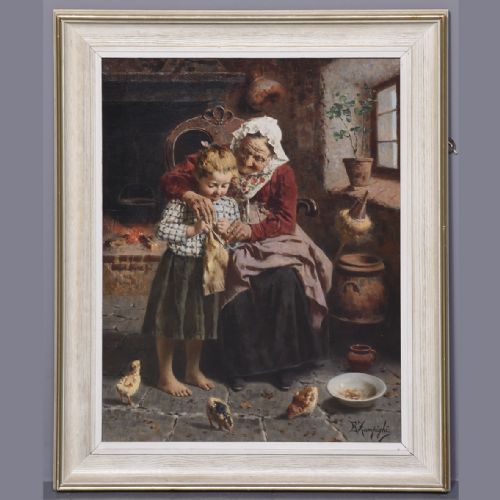 Eugenio Zampighi, Italian Oil Painting