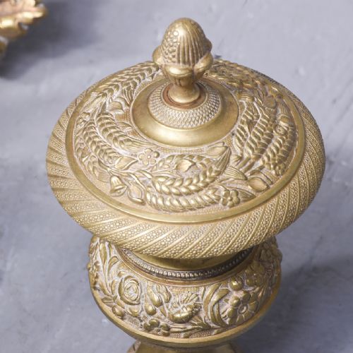SET OF 4 FRENCH GILDED BRASS TIEBACKS - ADDITIONAL PHOTO 6