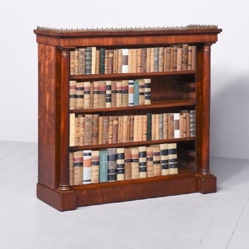 WILLIAM IV MAHOGANY OPEN BOOKCASE - ADDITIONAL PHOTO 1
