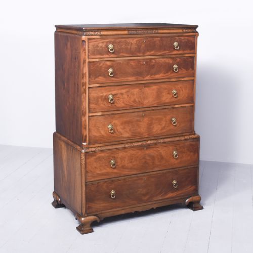 Quality Mahogany Chest on Chest by Whytock & Reid