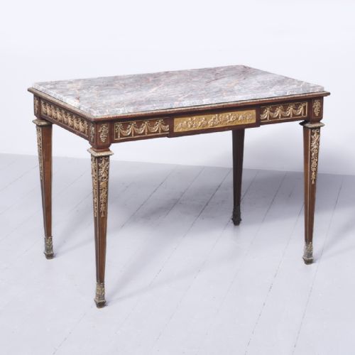 Finest Quality Louis Xv Style Ormolu Mounted Mahogany Freestanding Table