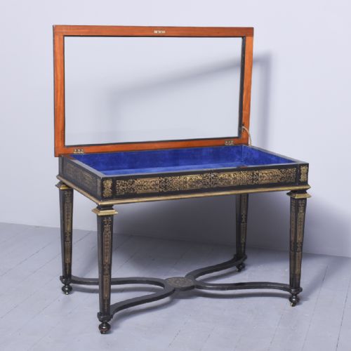 BRASS INLAID DISPLAYBIJOUTERIE TABLE - ADDITIONAL PHOTO 8