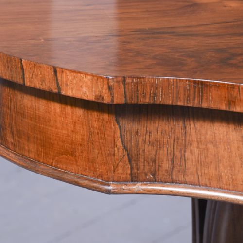 EXCEPTIONAL QUALITY VICTORIAN FREE STANDING OVAL ROSEWOOD LIBRARY TABLE - ADDITIONAL PHOTO 2