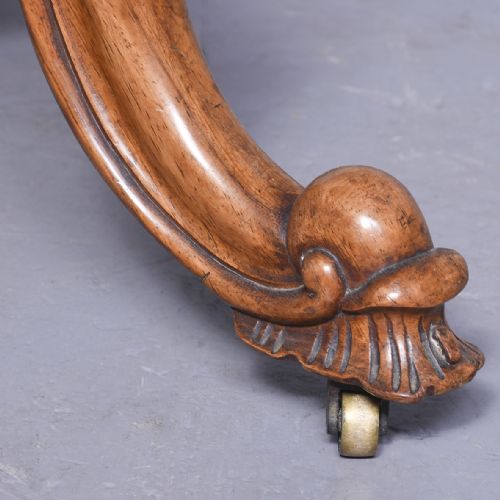 EXCEPTIONAL QUALITY VICTORIAN FREE STANDING OVAL ROSEWOOD LIBRARY TABLE - ADDITIONAL PHOTO 3