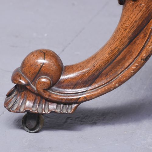 EXCEPTIONAL QUALITY VICTORIAN FREE STANDING OVAL ROSEWOOD LIBRARY TABLE - ADDITIONAL PHOTO 13