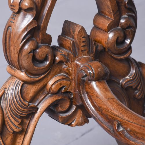 EXCEPTIONAL QUALITY VICTORIAN FREE STANDING OVAL ROSEWOOD LIBRARY TABLE - ADDITIONAL PHOTO 16