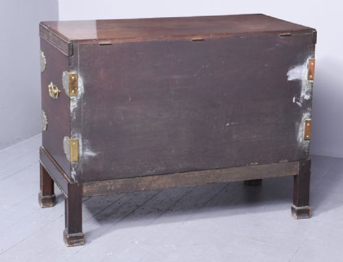 GEORGE III MAHOGANY DOWRY CHEST ON STAND - ADDITIONAL PHOTO 8