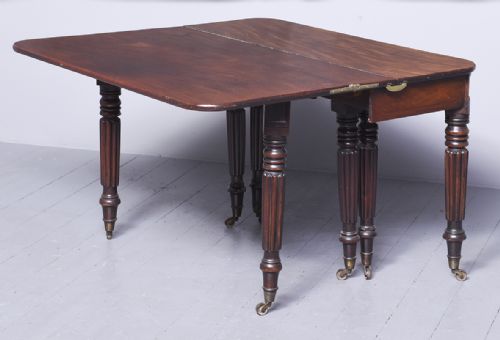 RARE GEORGE IV PATENT ACTION DINING TABLE - ADDITIONAL PHOTO 13