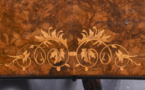 PAIR OF MIDVICTORIAN WALNUT AND INLAID CARD TABLES NOW MATCHED - ADDITIONAL PHOTO 5