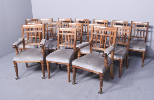 SET OF 15 WALNUT DINING CHAIRS - ADDITIONAL PHOTO 2