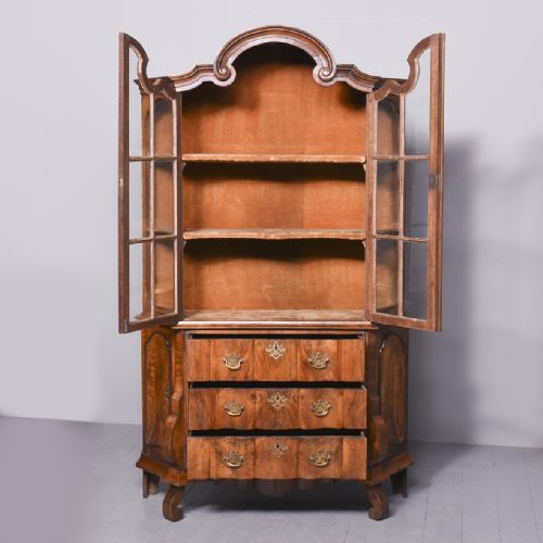 A DUTCH WALNUT DISPLAY CABINET - ADDITIONAL PHOTO 7