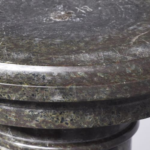 IMPRESSIVE NEOCLASSICAL STYLE VARIEGATED GREEN VICTORIAN MARBLE PEDESTAL - ADDITIONAL PHOTO 2