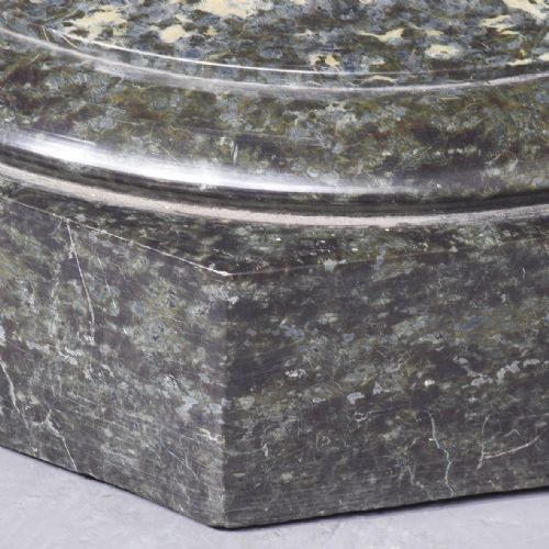 IMPRESSIVE NEOCLASSICAL STYLE VARIEGATED GREEN VICTORIAN MARBLE PEDESTAL - ADDITIONAL PHOTO 6