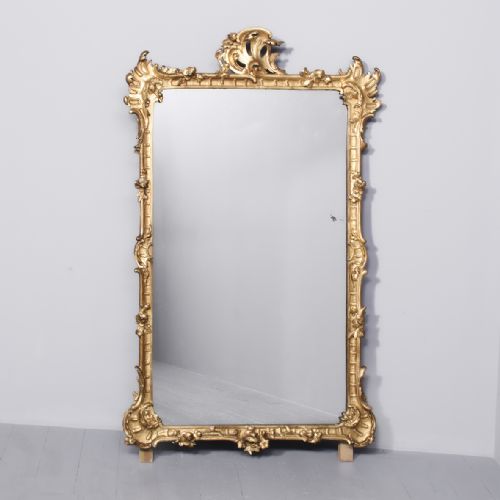 George III Carved Wood & Gesso, Gilded Mirror