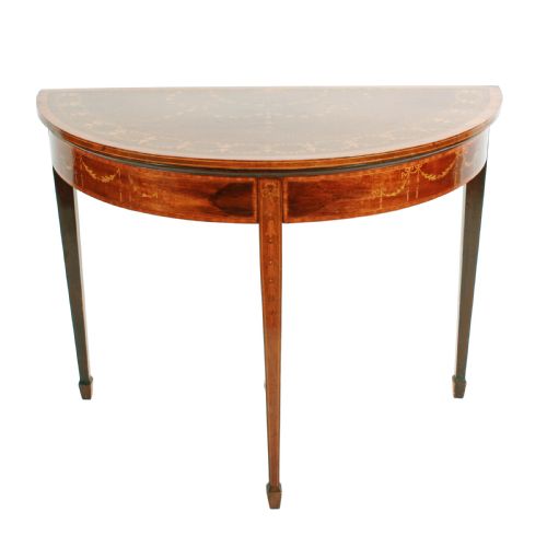 SHERATON STYLE INLAID CARD TABLE - ADDITIONAL PHOTO 2