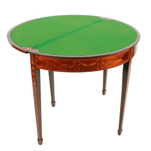 SHERATON STYLE INLAID CARD TABLE - ADDITIONAL PHOTO 4